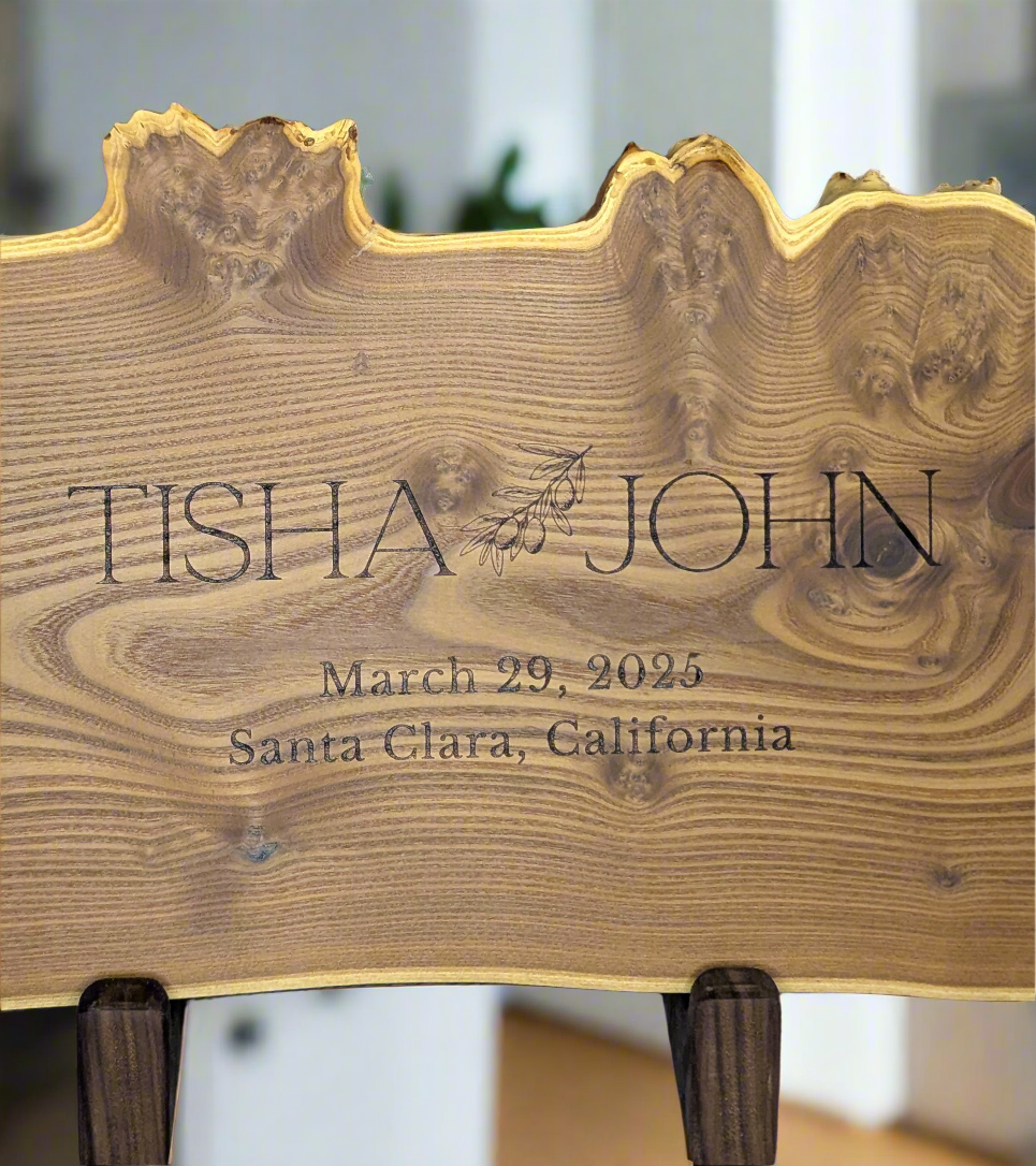 Custom Russian Olive Wood Charcuterie Board