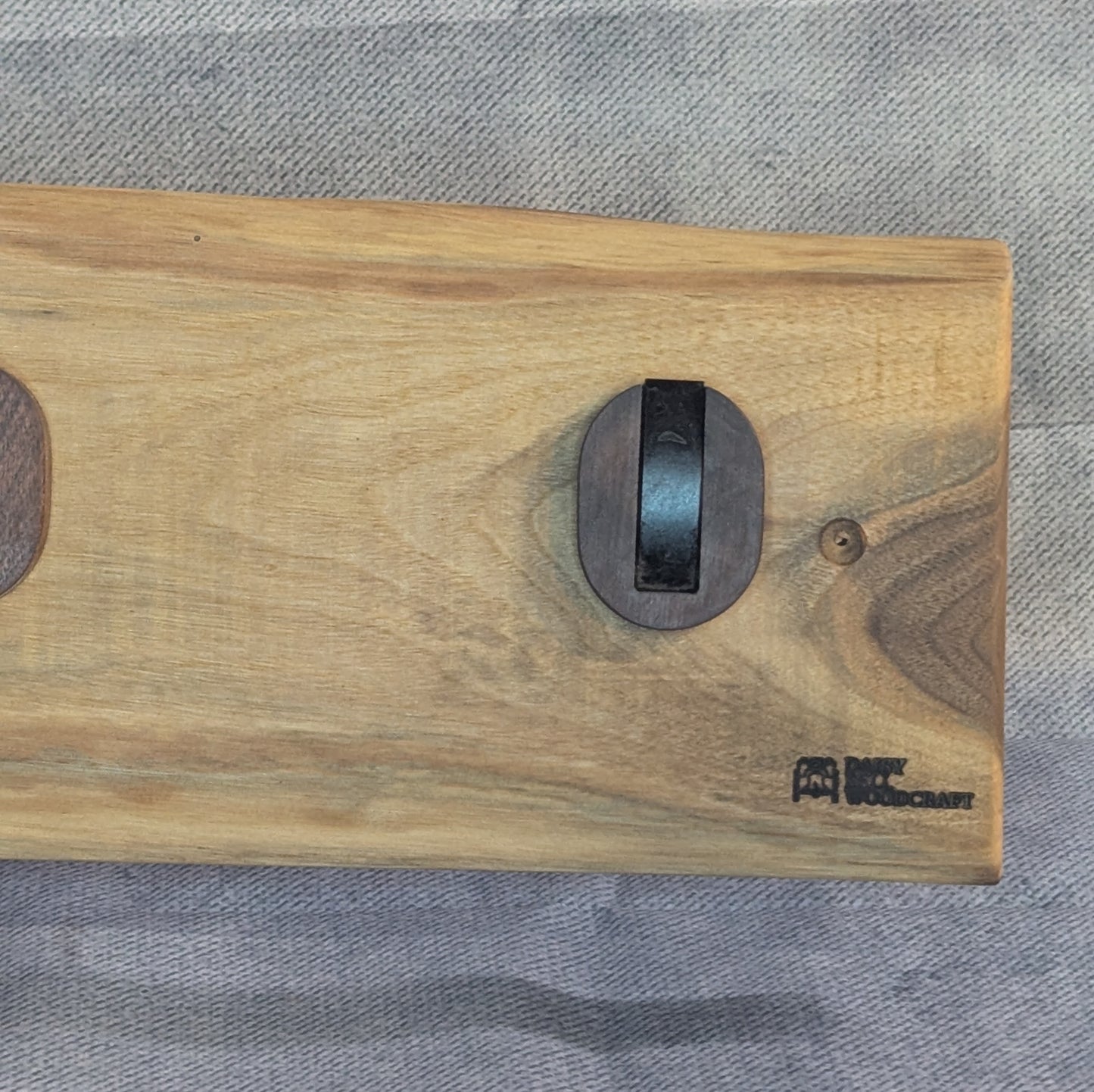 Live Edge Black Walnut Wall Mounted Coat Rack