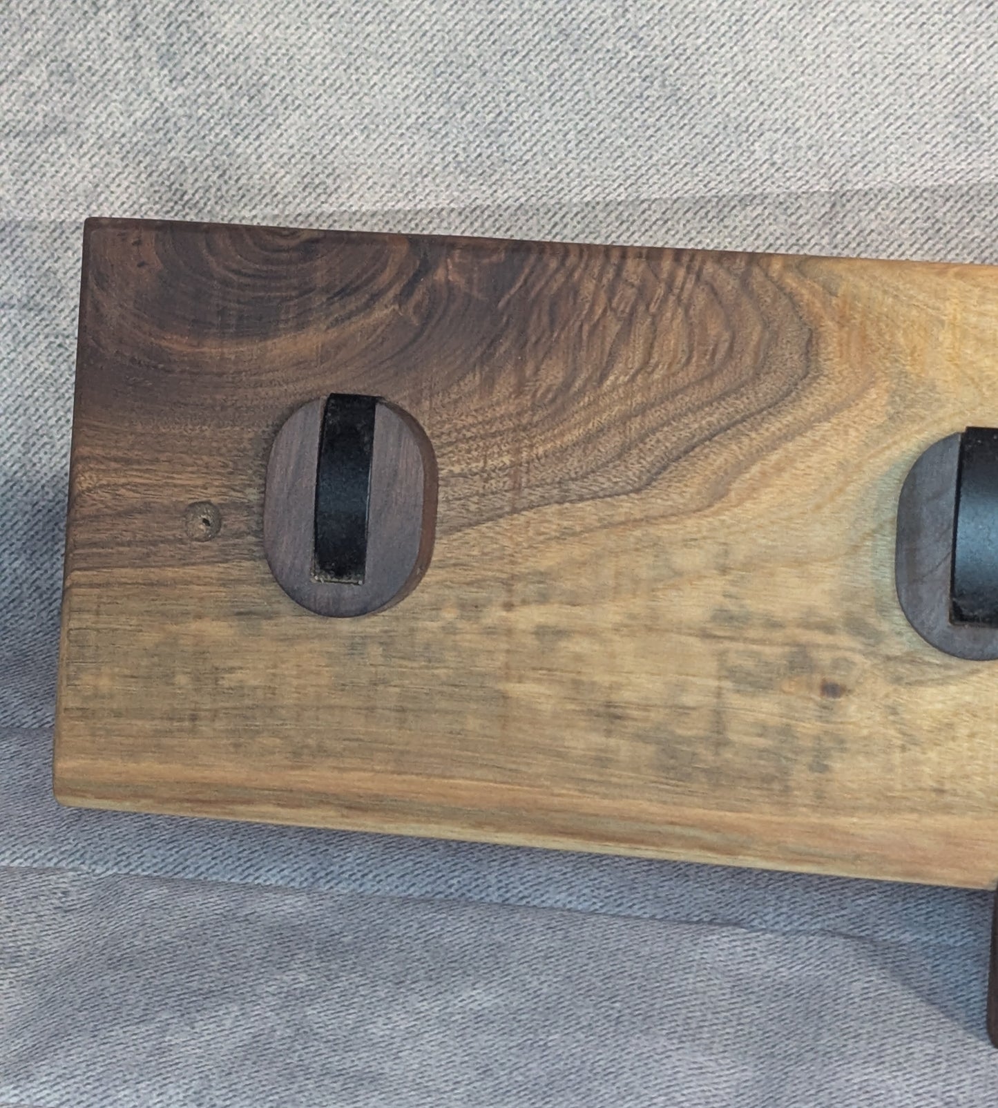 Live Edge Black Walnut Wall Mounted Coat Rack