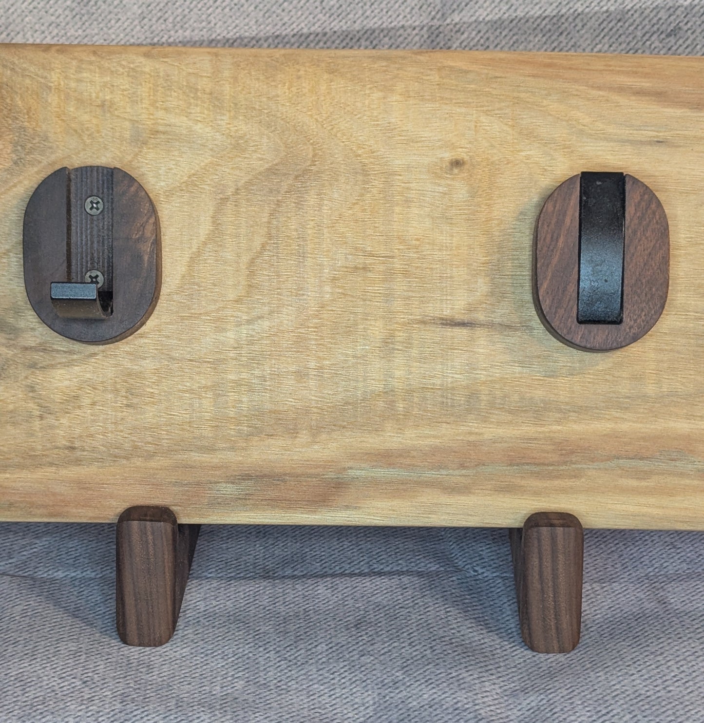 Live Edge Black Walnut Wall Mounted Coat Rack