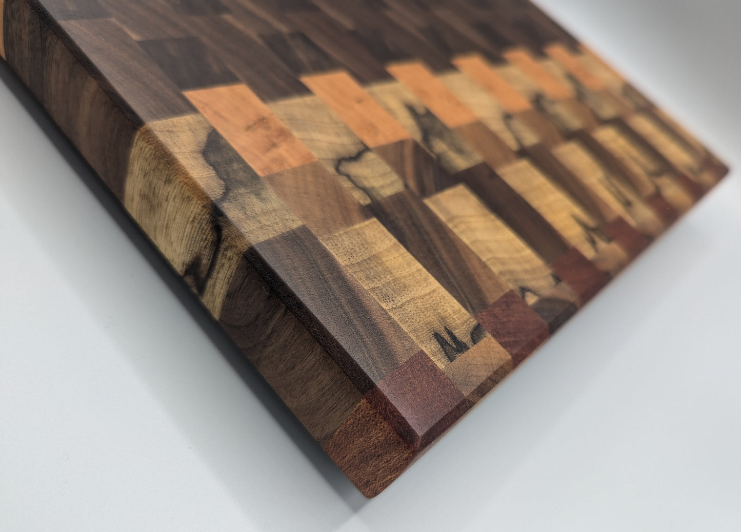 (Exotic & domestic) Black Walnut, Black Limba, Cherry, Sapele End Grain Cutting Board