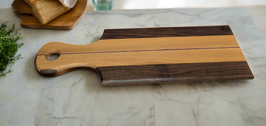 Sycamore, Black Walnut, Purple Heart Cutting/Charcuterie Board