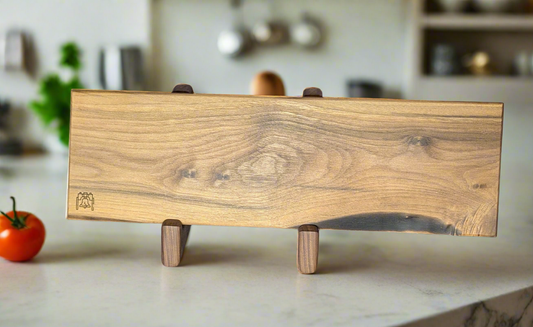 Live Edge Black Walnut Bar Board W/ Rubber Feet