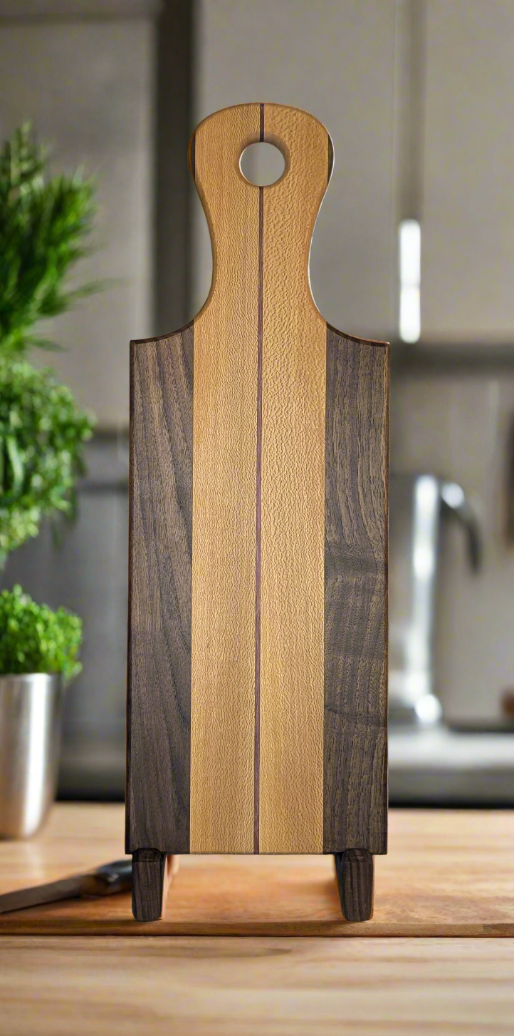 Sycamore, Black Walnut, Purple Heart Cutting/Charcuterie Board