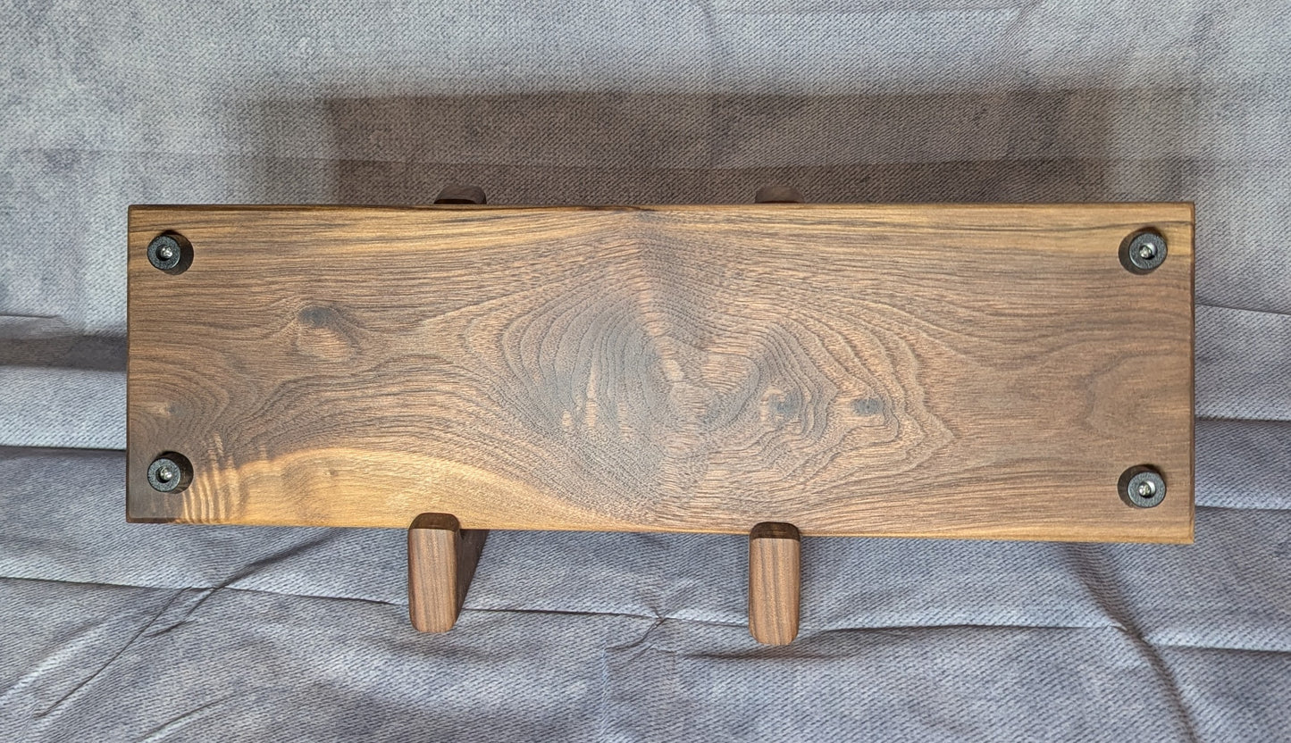 Live Edge Black Walnut Bar Board W/ Rubber Feet