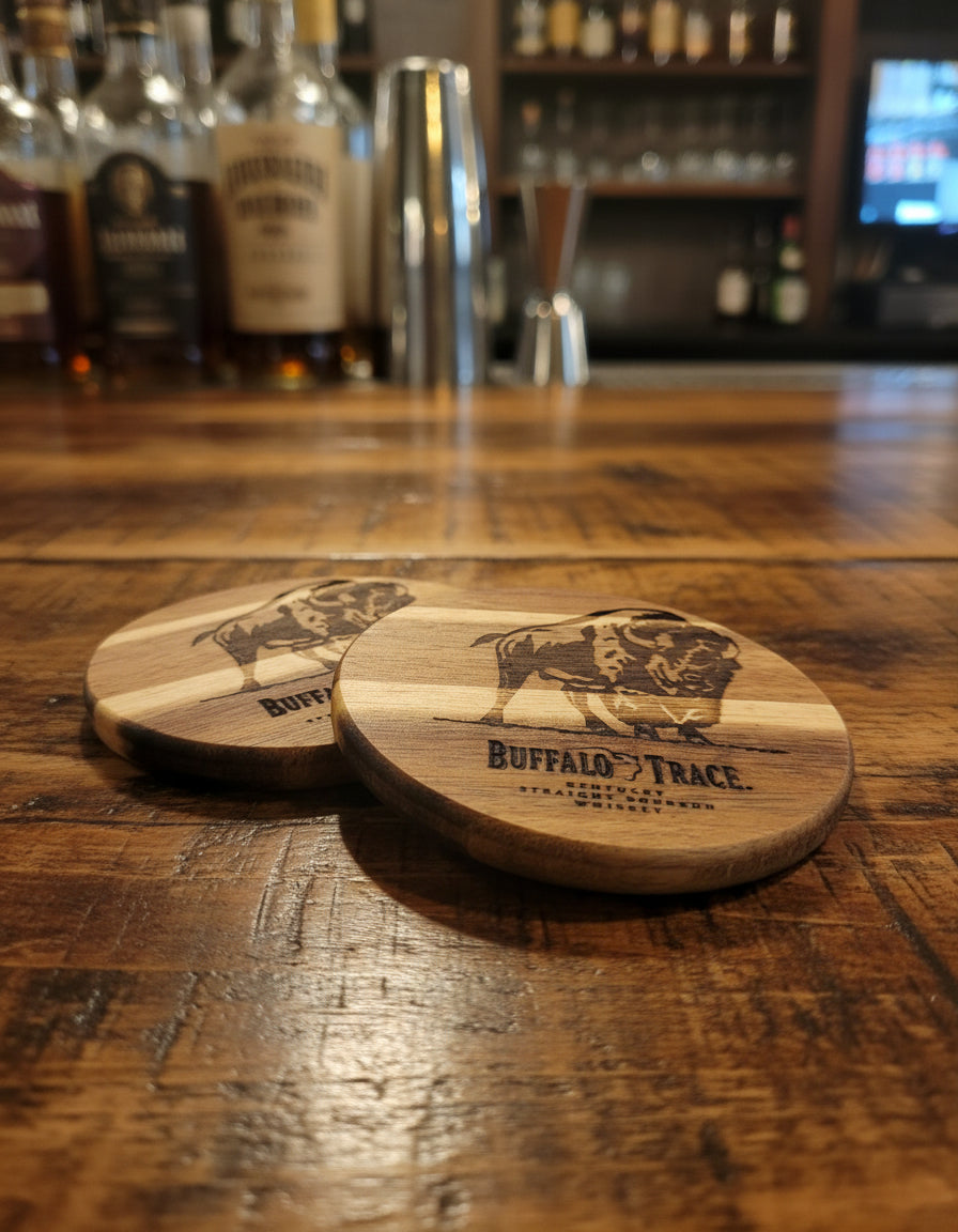 Custom Acacia Wood Coaster Sets (4) Coasters